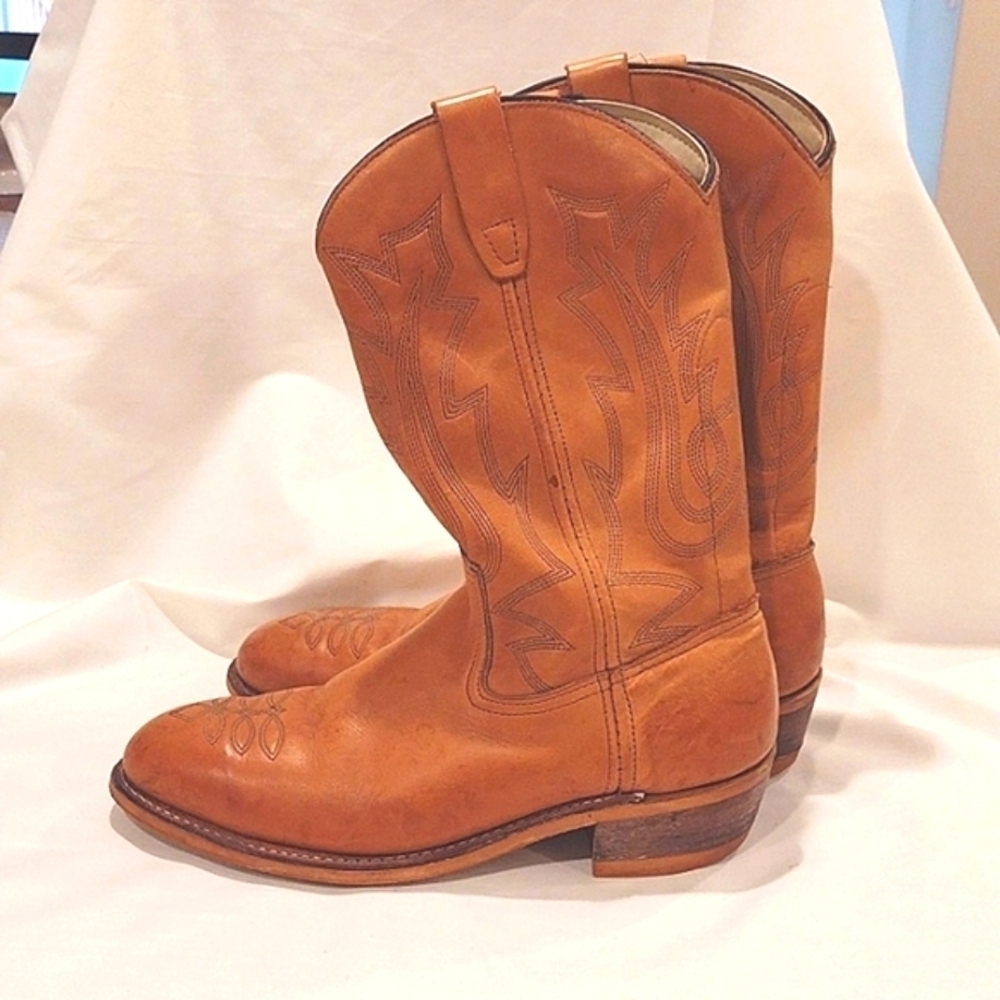 Lehigh Miragum Cowgirl Leather Steel Toe Boots Size 9 - Picture 3 of 8